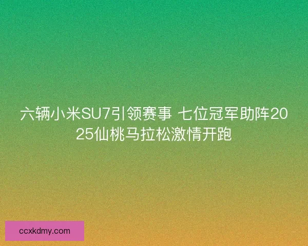 六辆小米SU7引领赛事 七位冠军助阵2025仙桃马拉松激情开跑